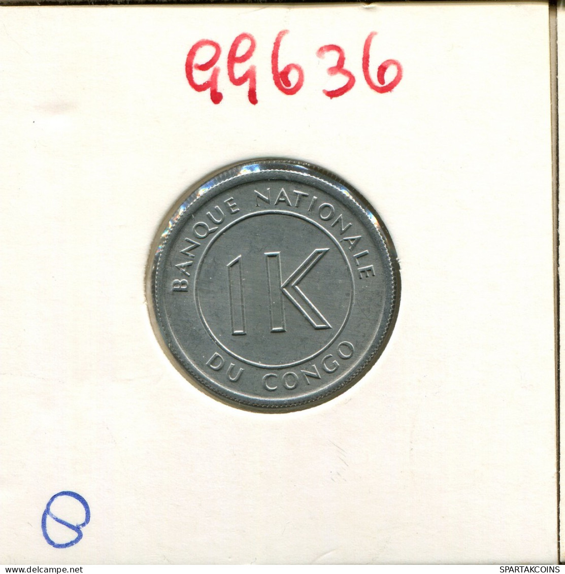 1 LIKUTA 1967 CONGO Pièce #AR429.F - Congo (Democratic Republic 1964-70)