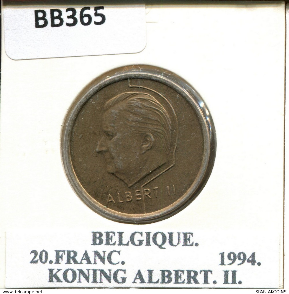 20 FRANCS 1994 FRENCH Text BELGIQUE BELGIUM Pièce #BB365.F - 20 Francs