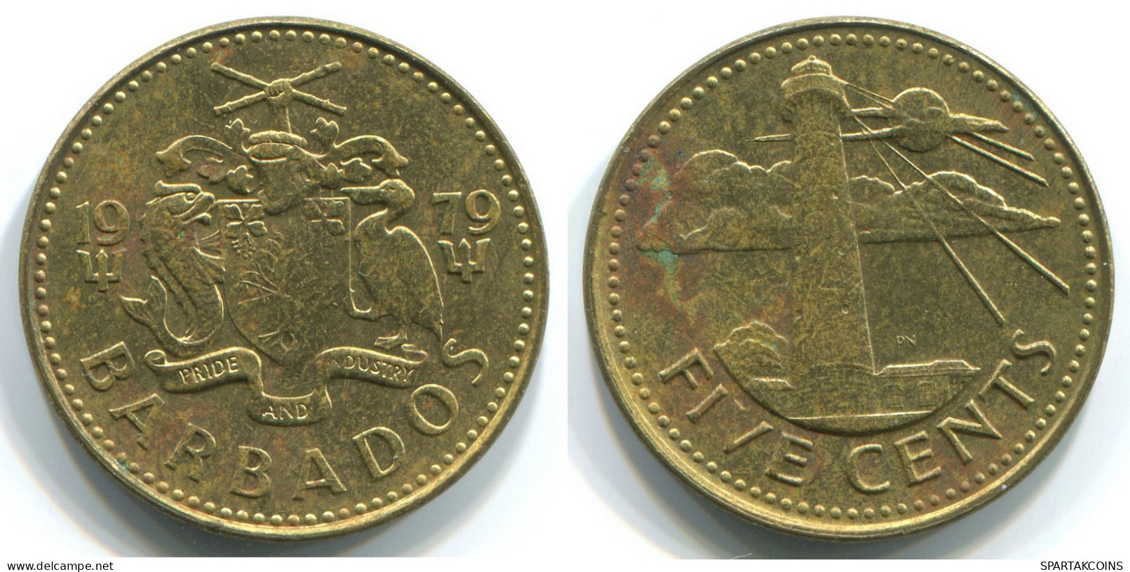 5 CENTS 1979 BARBADE BARBADOS Pièce #WW1162.F - Barbados (Barbuda)