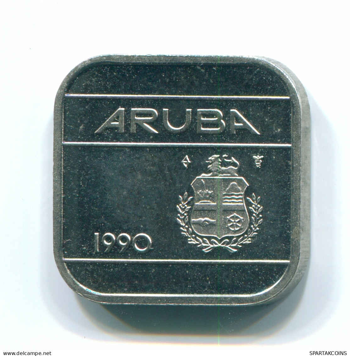 50 CENTS 1990 ARUBA (NÉERLANDAIS NETHERLANDS) Nickel Colonial Pièce #S13645.F - Aruba