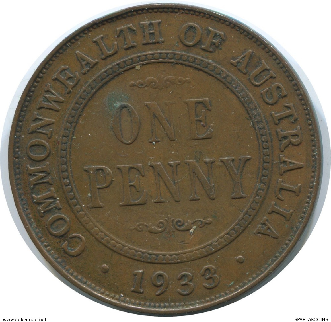 1 PENNI 1933 AUSTRALIE AUSTRALIA Pièce #AE787.16.F - Penny