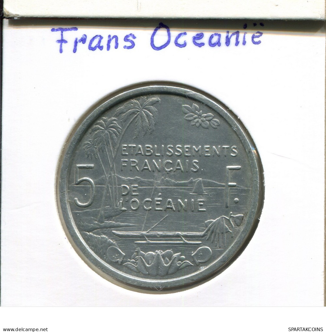 5 FRANCS 1952 Französisch OCEANIA Koloniale Münze #AM499.D - Frans-Polynesië