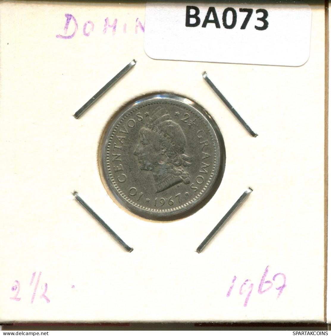 10 CENTAVOS 1967 DOMINICANA Münze #BA073.D - Dominicaanse Republiek