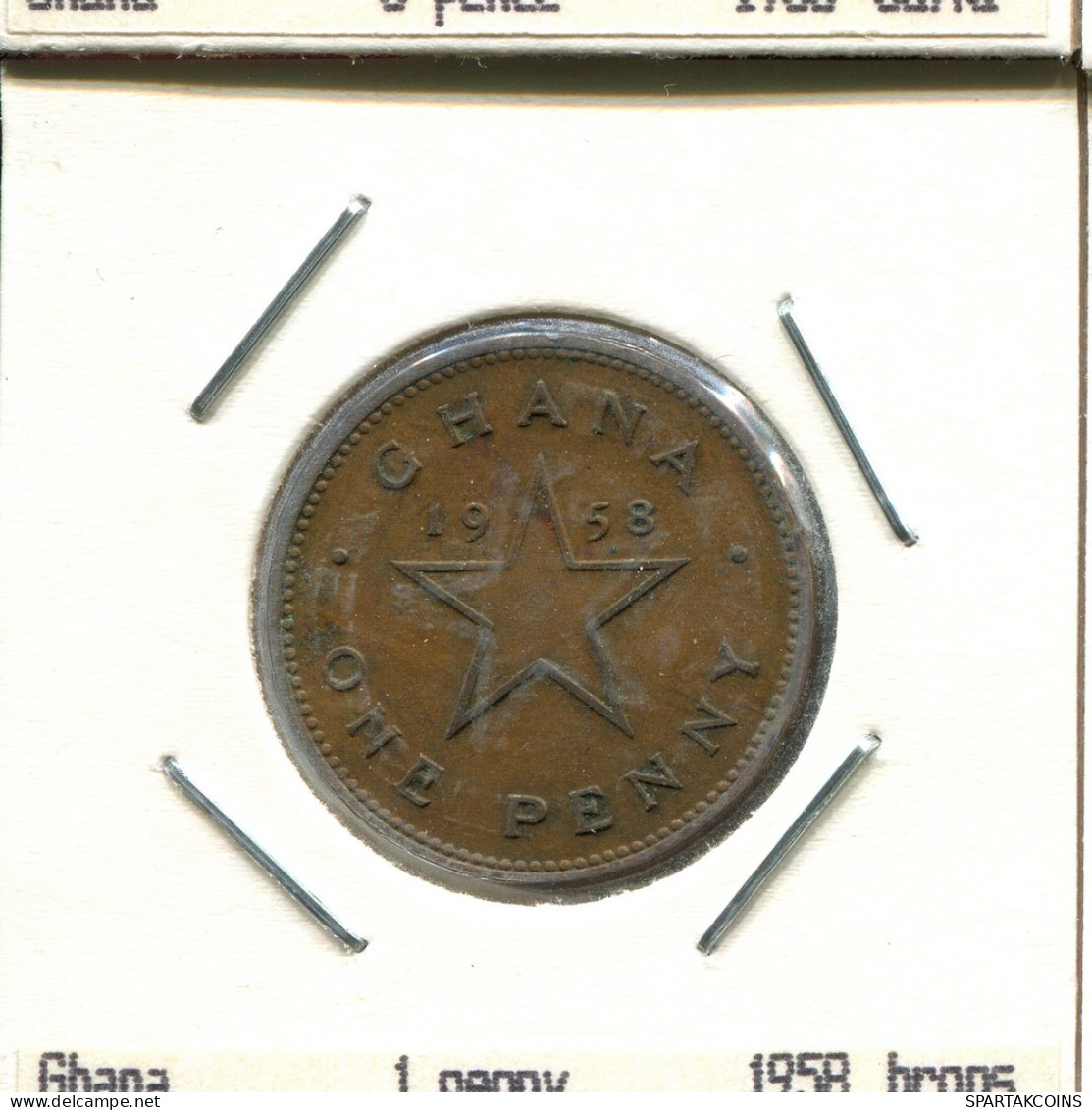 1 PENNY 1958 GHANA Münze #AS367.D - Ghana