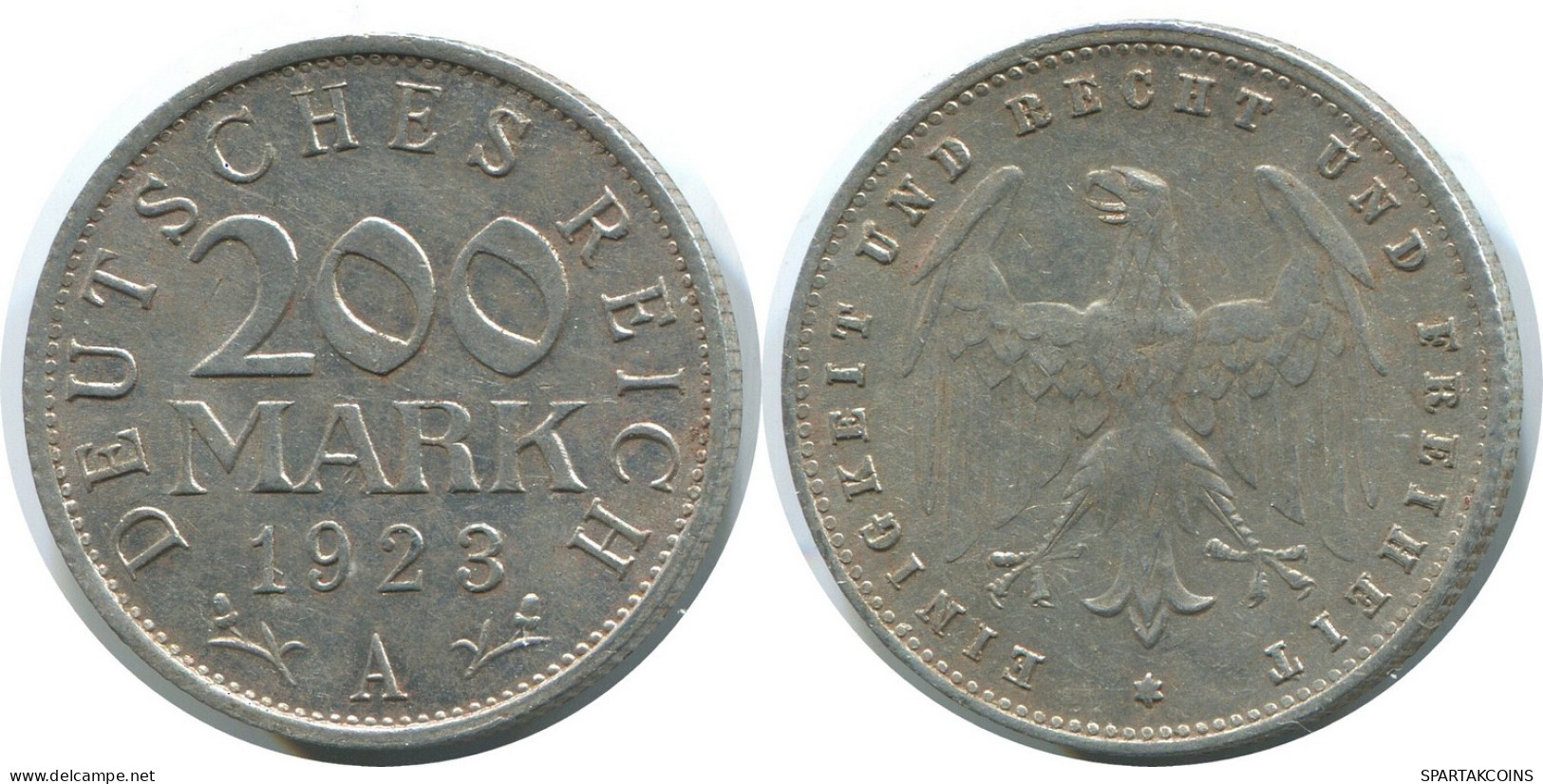 200 MARK 1923 A DEUTSCHLAND Münze GERMANY #AD687.9.D - 200 & 500 Mark