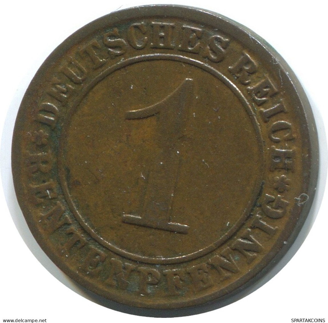 1 RENTENPFENNIG 1924 F DEUTSCHLAND Münze GERMANY #AE192.D - 1 Rentenpfennig & 1 Reichspfennig