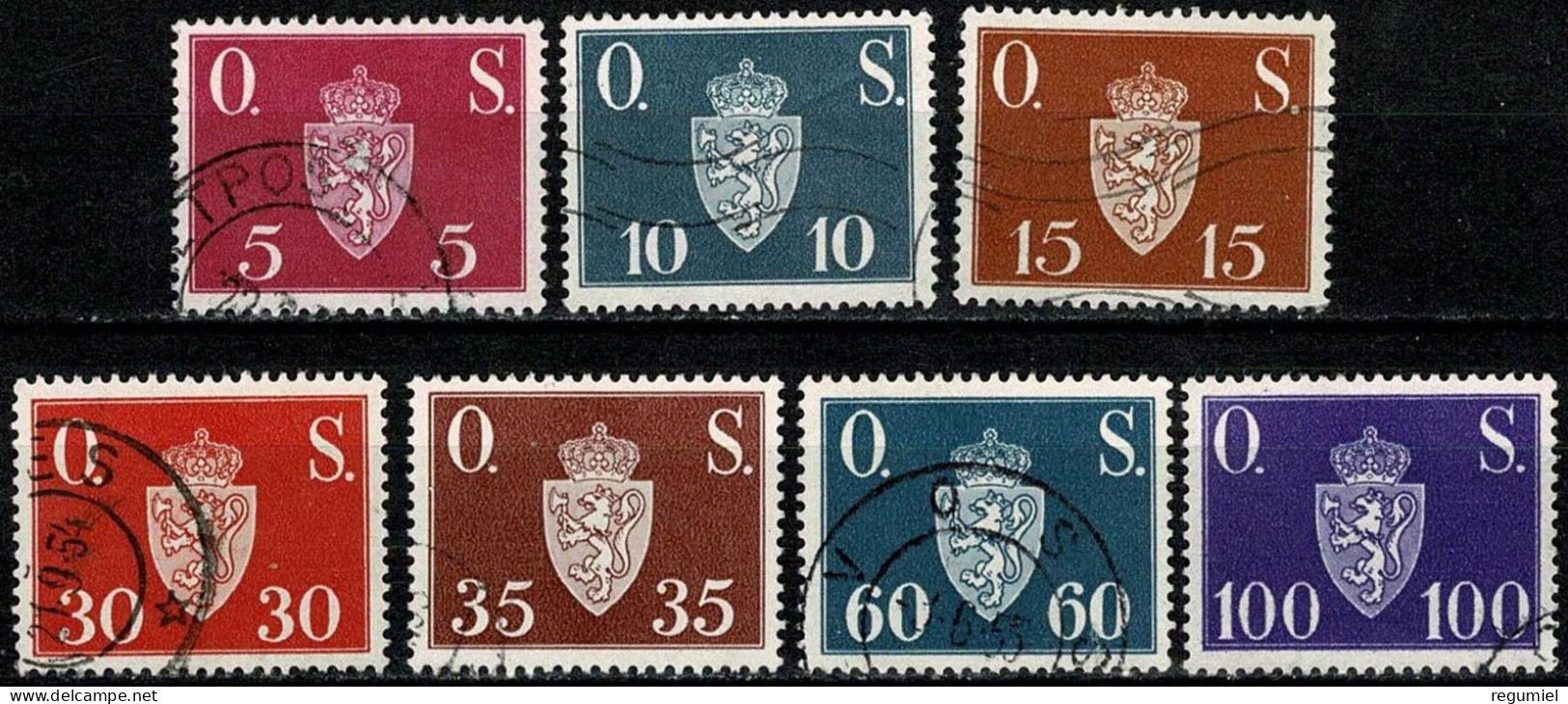 Noruega Servicio  60/66 (o) Usado. 1952 - Service