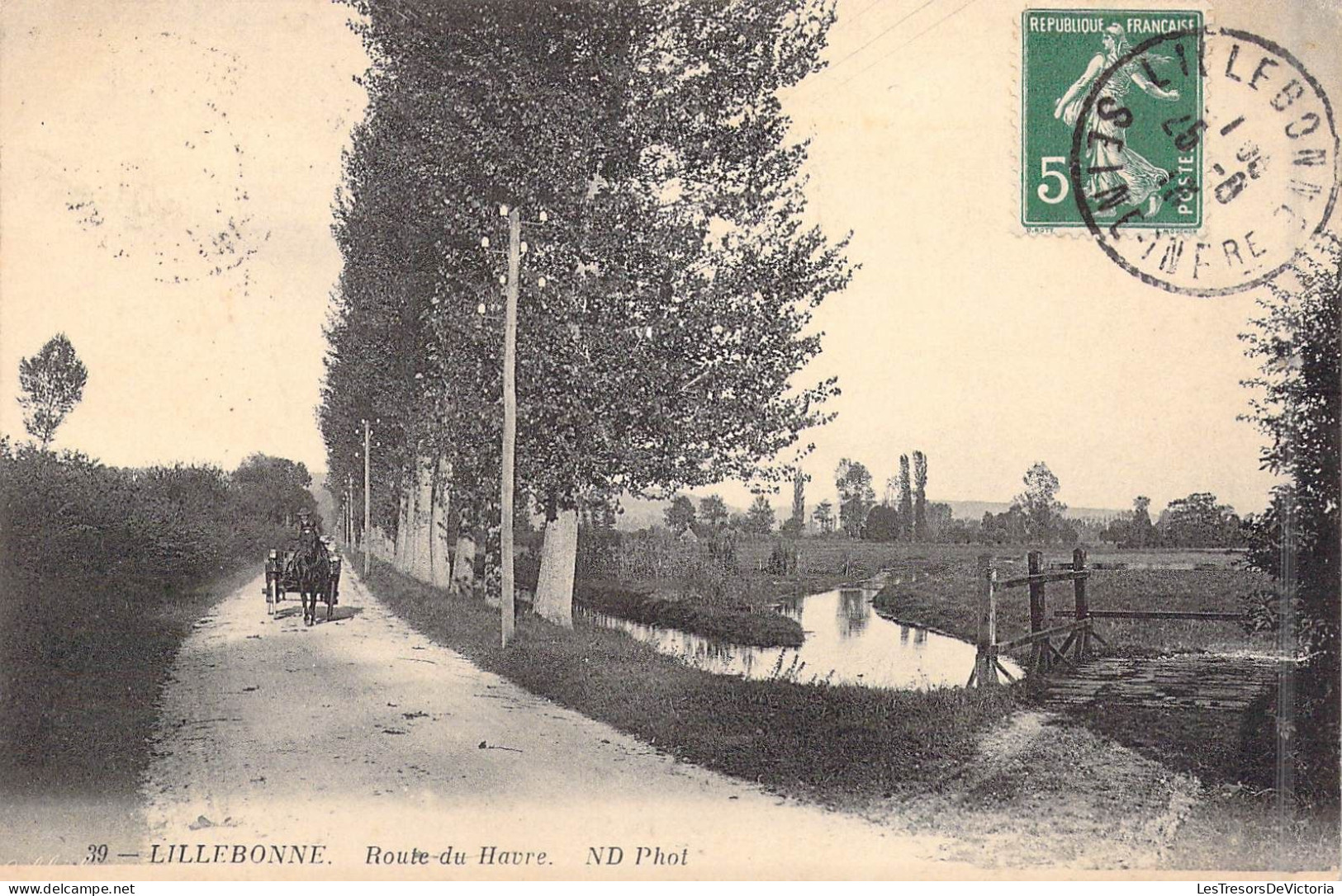 FRANCE - 76 - Lillebonne - Route Du Havre - Carte Postale Ancienne - Lillebonne