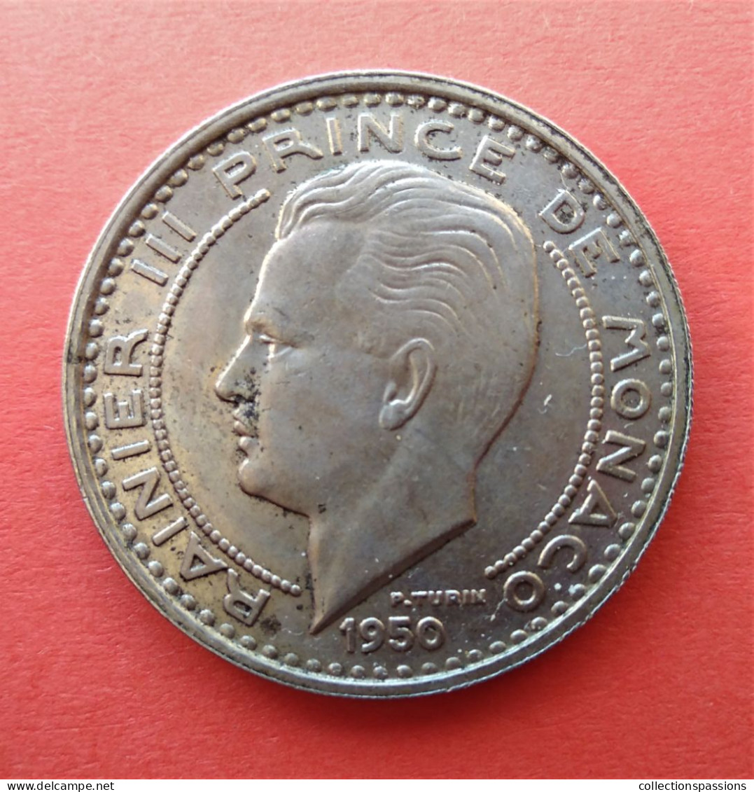 - MONACO - Rainier III Prince De Monaco - 100 Francs. 1950 - - 1949-1956 Oude Frank