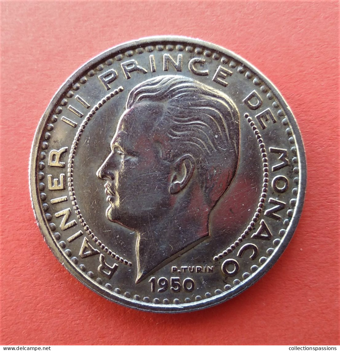 - MONACO - Rainier III Prince De Monaco - 100 Francs. 1950 - - 1949-1956 Old Francs