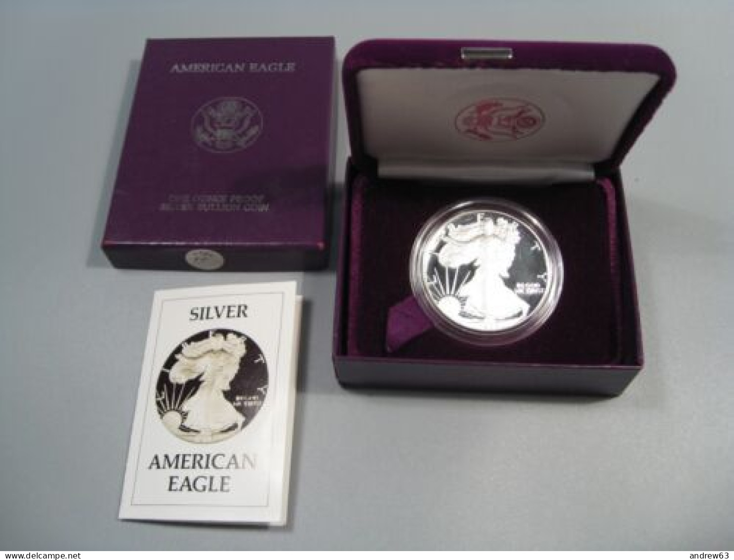 USA - 1986 S - American 1 Oz Silver Eagle Dollar PROOF US Mint With Box & COA - 1979-1999: Anthony