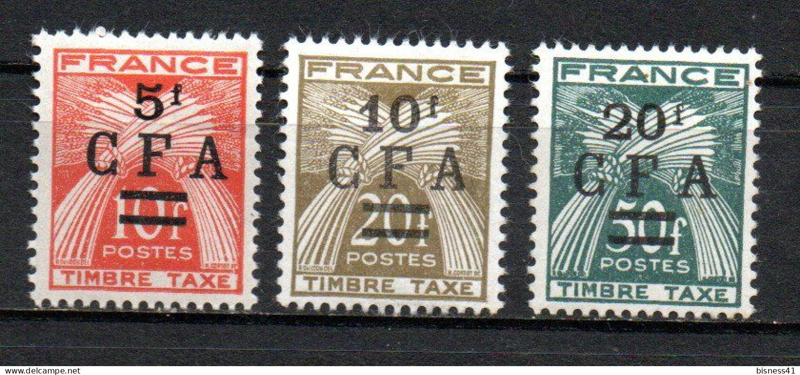 Col33 Colonie Réunion Taxe N° 41 à 43 Neuf X MH Cote : 9,75 € - Timbres-taxe