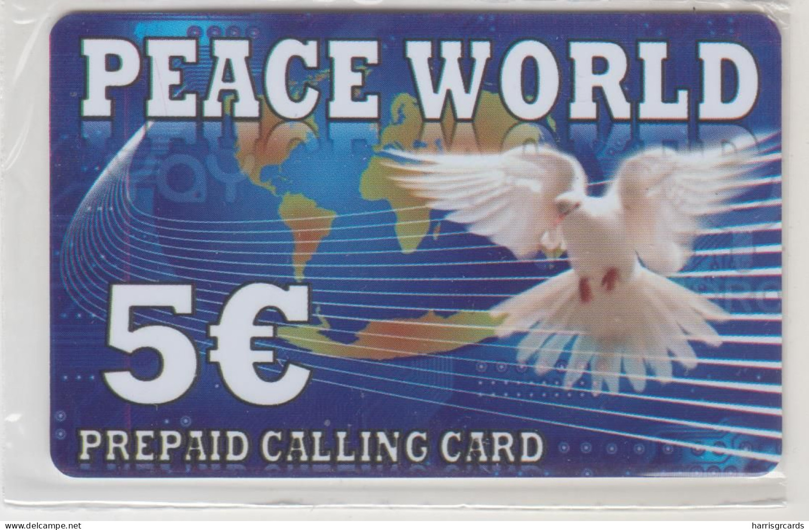 GREECE - Bird (Pigeon), Peace World Prepaid Card 5 €, Mint - Griechenland