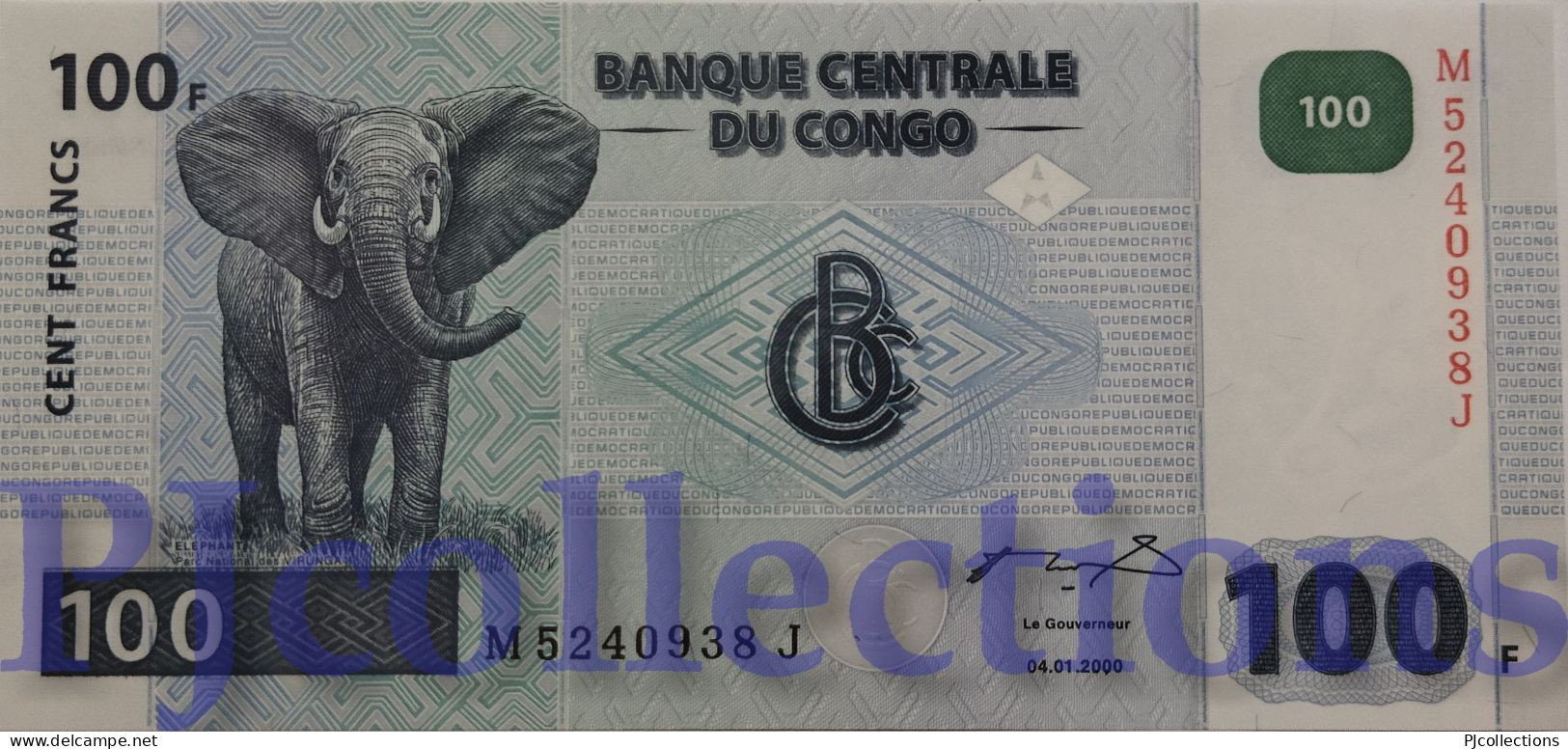 CONGO DEMOCRATIC REPUBLIC 100 FRANCS 2000 PICK 92 UNC - République Démocratique Du Congo & Zaïre