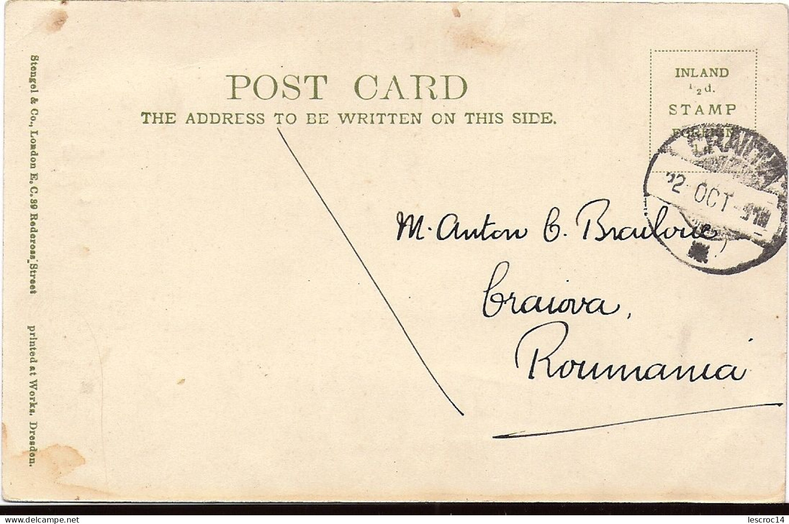 SOUTHEND ON SEA  The Broadway 1910 From Keighley To Roumania - Southend, Westcliff & Leigh