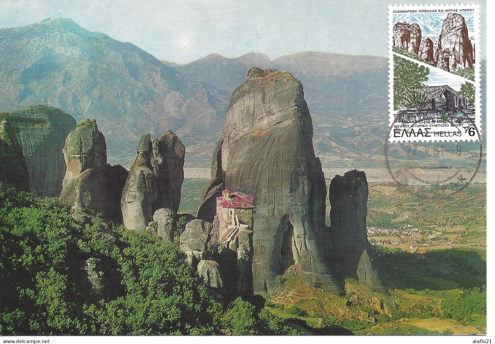 GRECE - CARTE MAXIMUM - Yvert N° 1429 - Les METEORES - Les ROCHERS - Maximum Cards & Covers