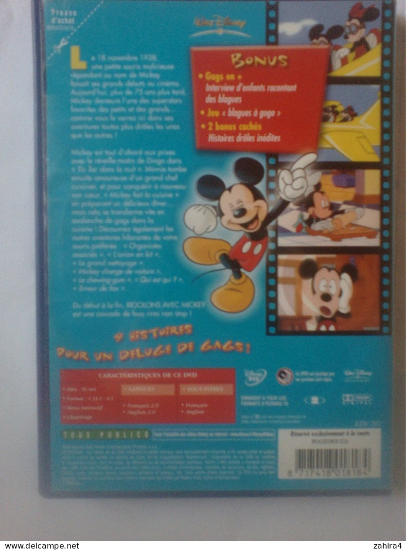 Walt Disney Rigolons Avec Mickey Bonus Gag En Plus Interview Enfant Jeu Bonus Cachés 56 Mn Format 1.33:1-4/3 Menu Intera - Other & Unclassified