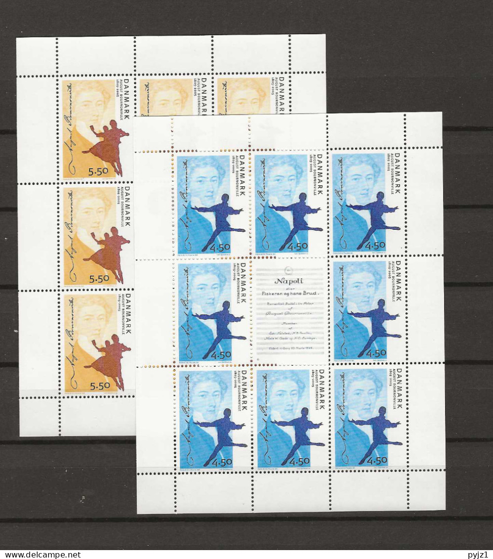 2005 MNH Denmark Mi 1403-04 Kleinbogen - Blocchi & Foglietti