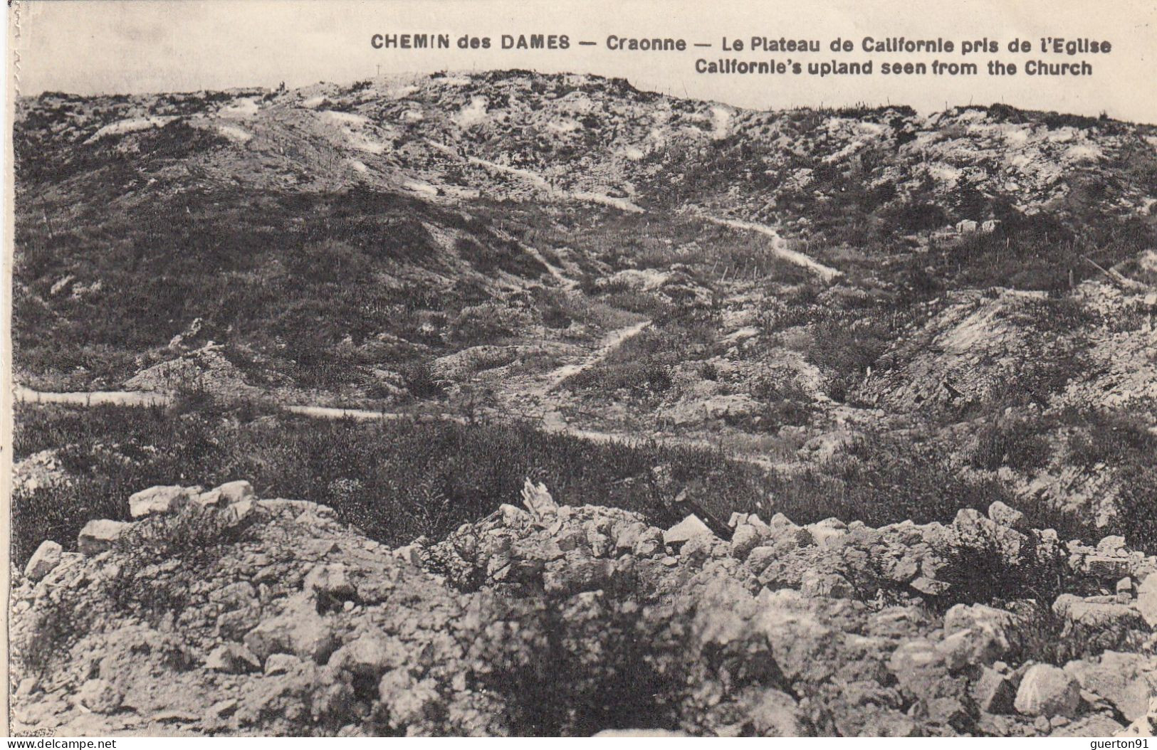 CPA (02)   CRAONNE Chemin Des Dames  Le Plateau De Californie  Pris De L Eglise - Craonne