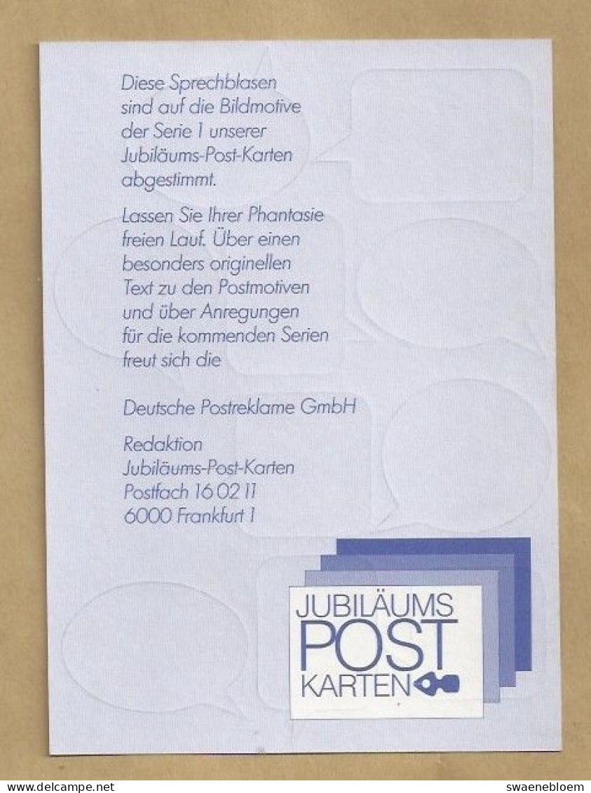 DE.- DUITSLAND. DIE SPRECHENDE POSTKARTE FUR GANZ PERSONLICHE GRUSSE. 500 JAHRE POST. JUBILAUMS POST KARTE. ONGELOPEN - Poste & Facteurs