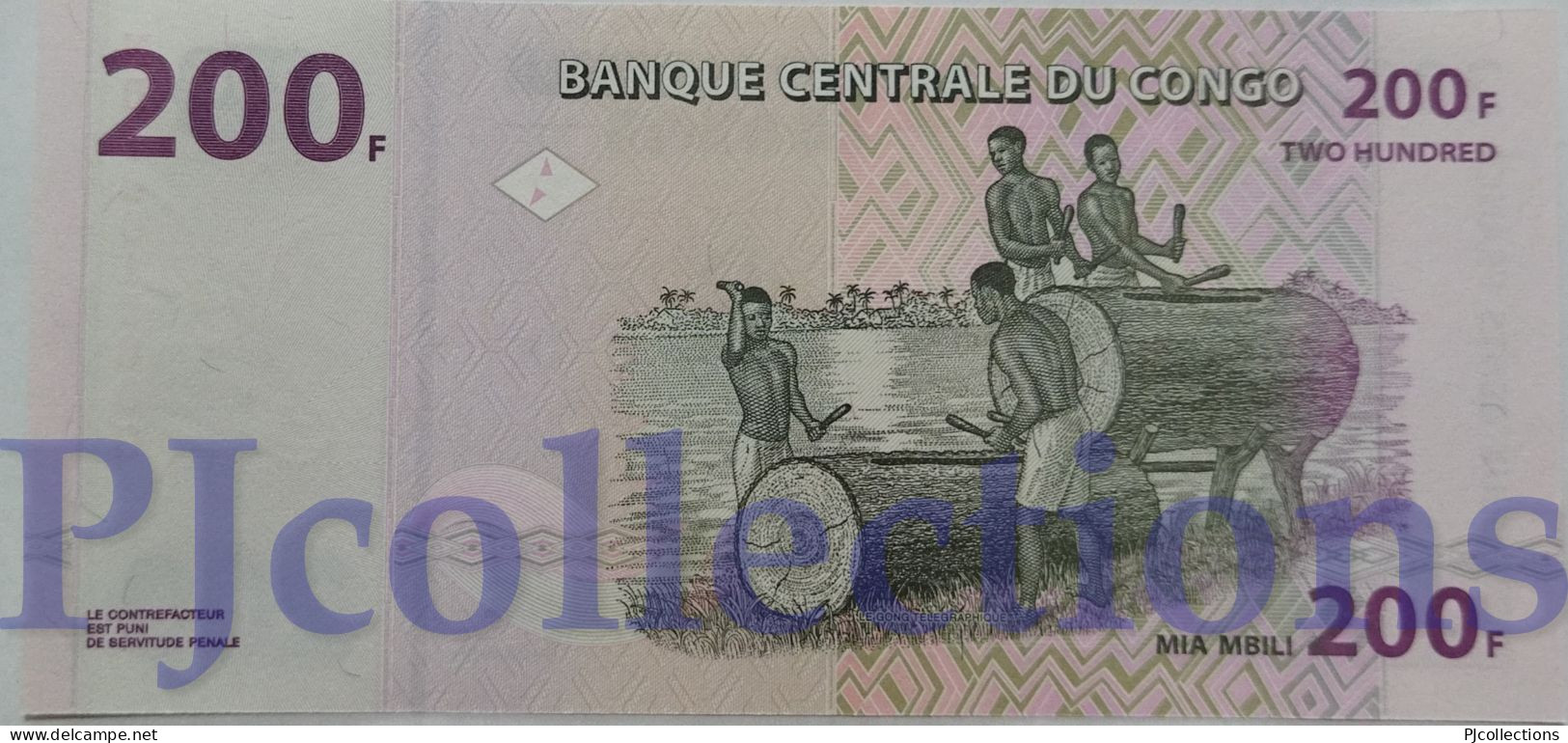 CONGO DEMOCRATIC REPUBLIC 200 FRANCS 2013 PICK 99b UNC - Democratic Republic Of The Congo & Zaire