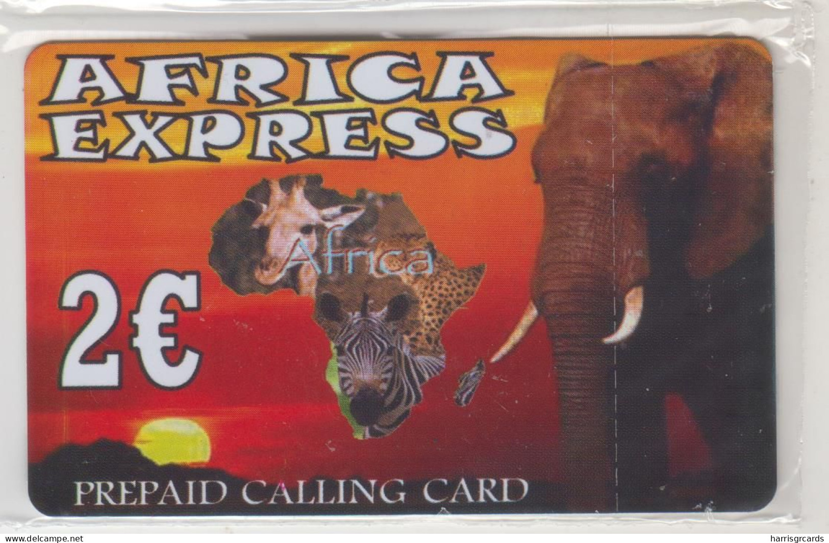 GREECE - Elephant , Africa Express, Prepaid Card 2 € , Mint - Griechenland