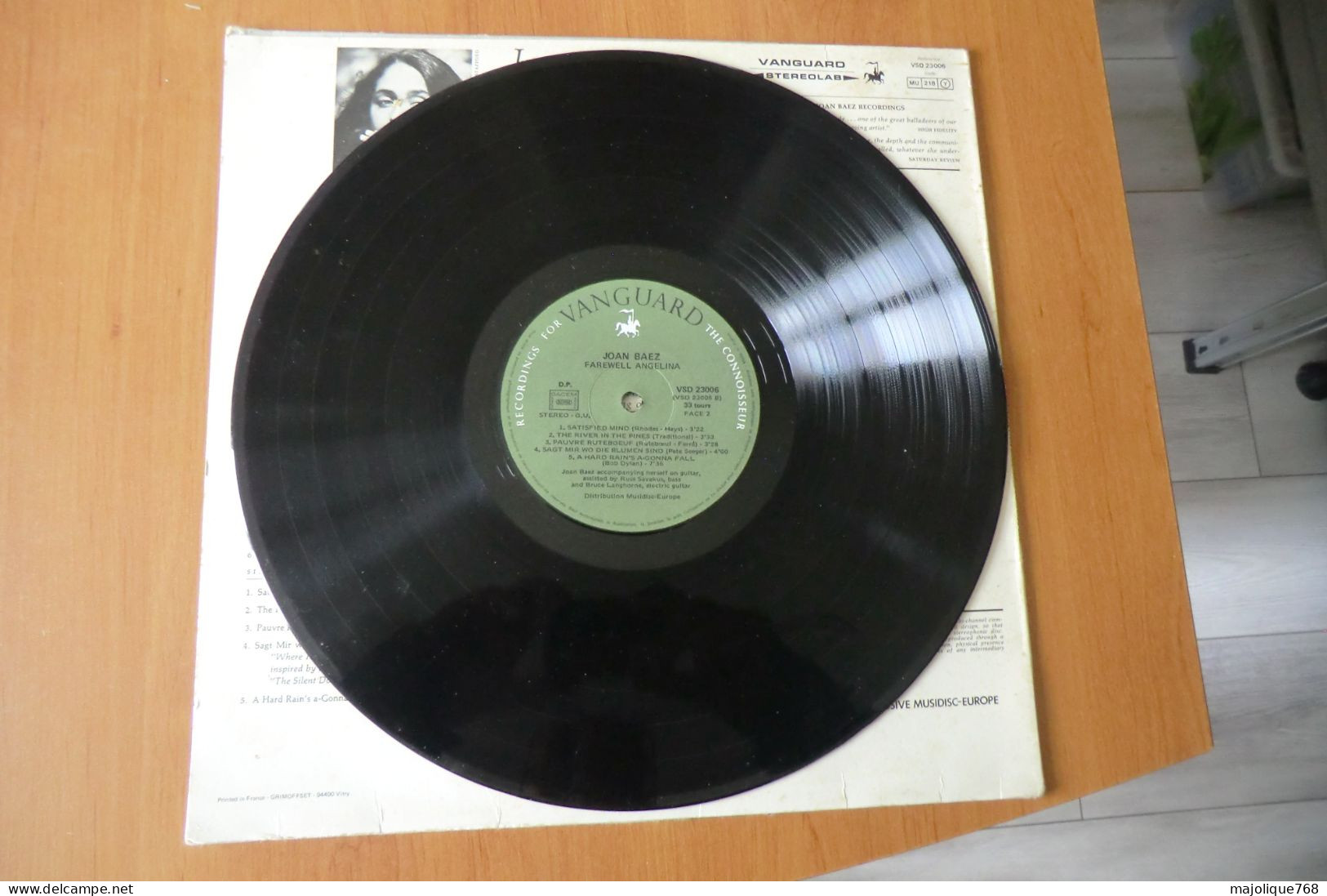Disque 33T - LP  De Joan Naez - "Farewell, Angélina - Vanguard VSD. 23006 - France - Country En Folk