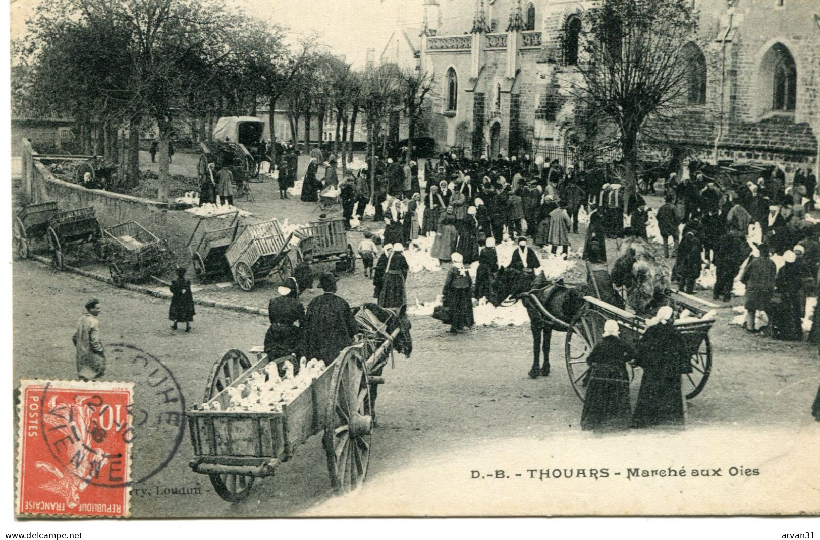 T H O U A R S   -  MARCHE Aux OIES En 1906  - - Thouars