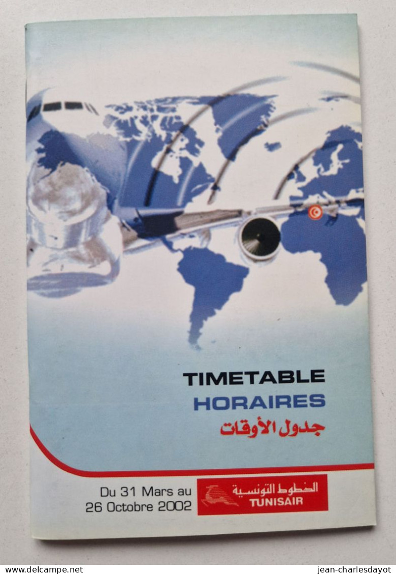 Guide Horaire : TUNISAIR 2002 - Horaires