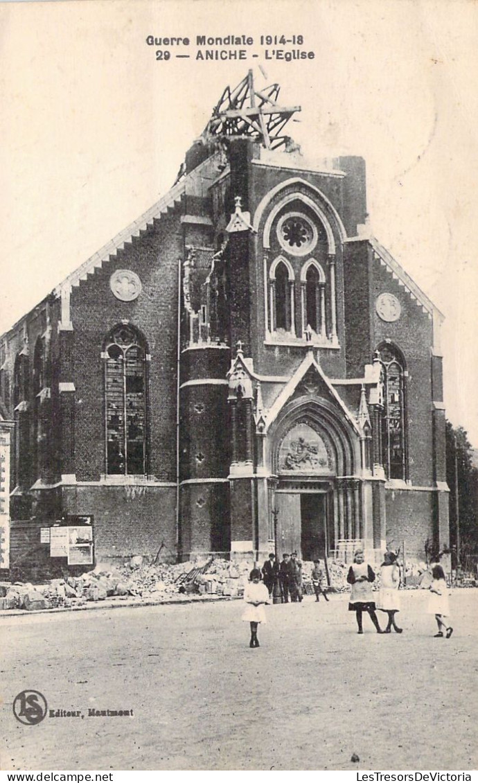 FRANCE - 59 - ANICHE - L'Eglise - Guerre Mondiale 1914 1918 - Carte Postale Ancienne - Aniche