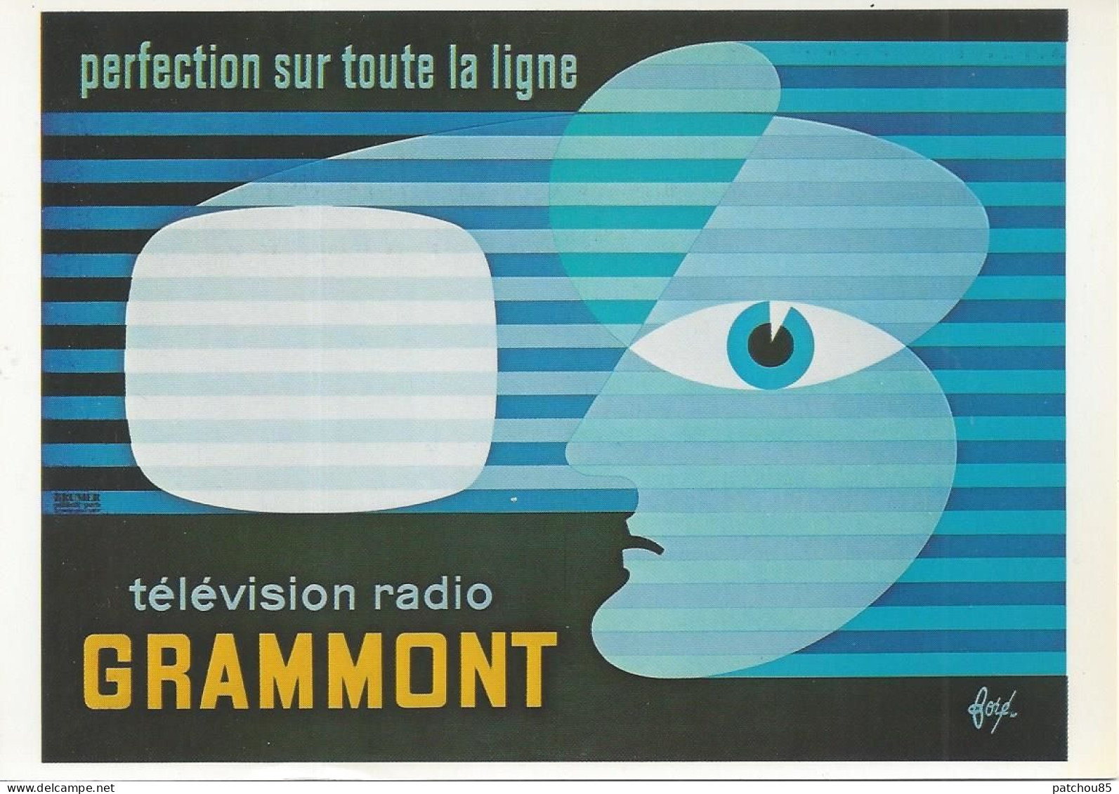 CPM  Affiche Pour Les Téléviseurs « Grammont » (1960) Prix Martini 1961 Médaille D’argent - Fore