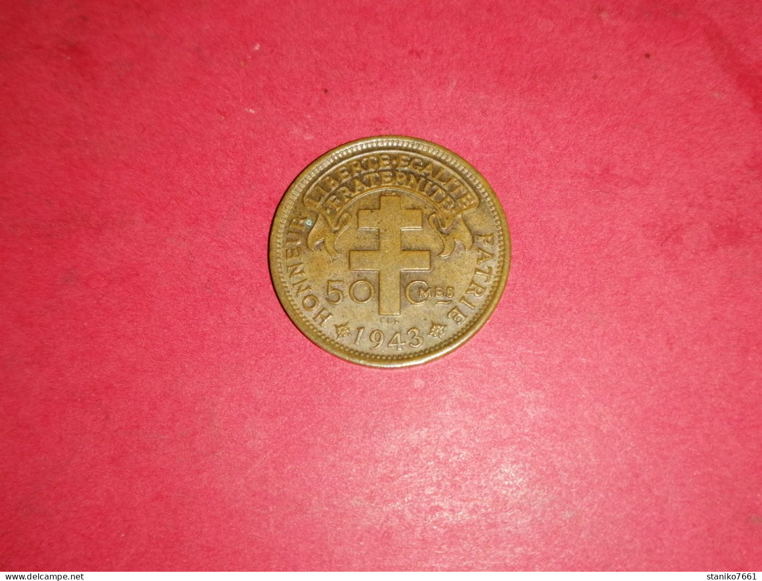 BELLE MONNAIE 50 CENTIMES 1943 AFRIQUE EQUATORIALE - Madagascar