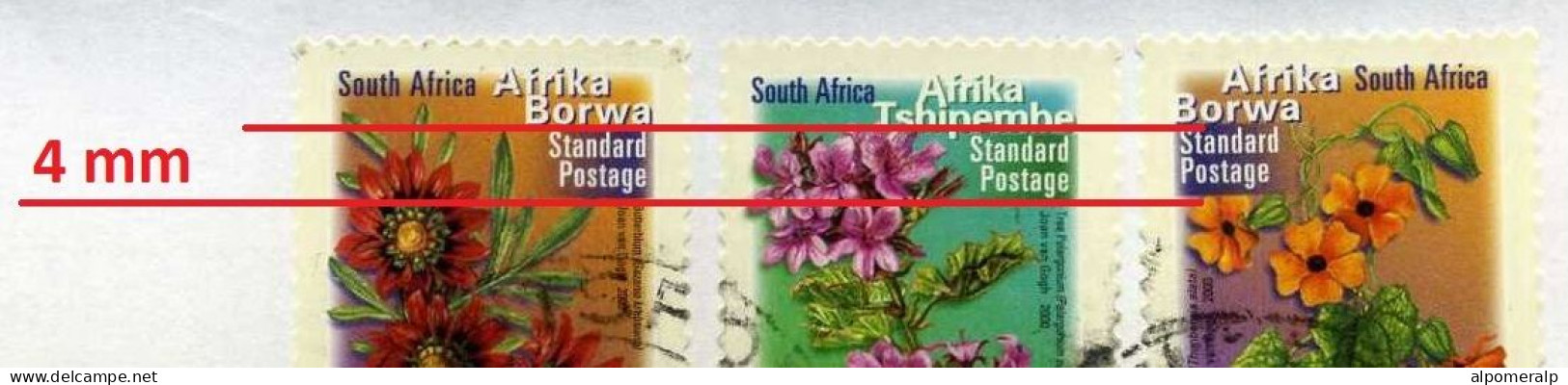 S.Africa 2001 Flowers 4mm, Priority Air Mail Cover Used To Izmir From Witspos 2017 | Mi 1348IIBD, 1351IIBD, 1352IIBD - Briefe U. Dokumente