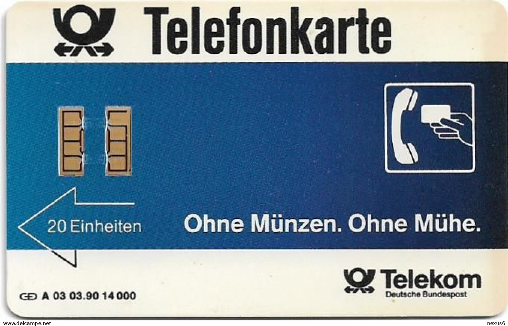 Germany - CeBit '90 - Fit Für Die Zukunft - A 03-03.90 - 20U, 14.000ex, Used - A + AD-Reeks :  Advertenties Van D. Telekom AG