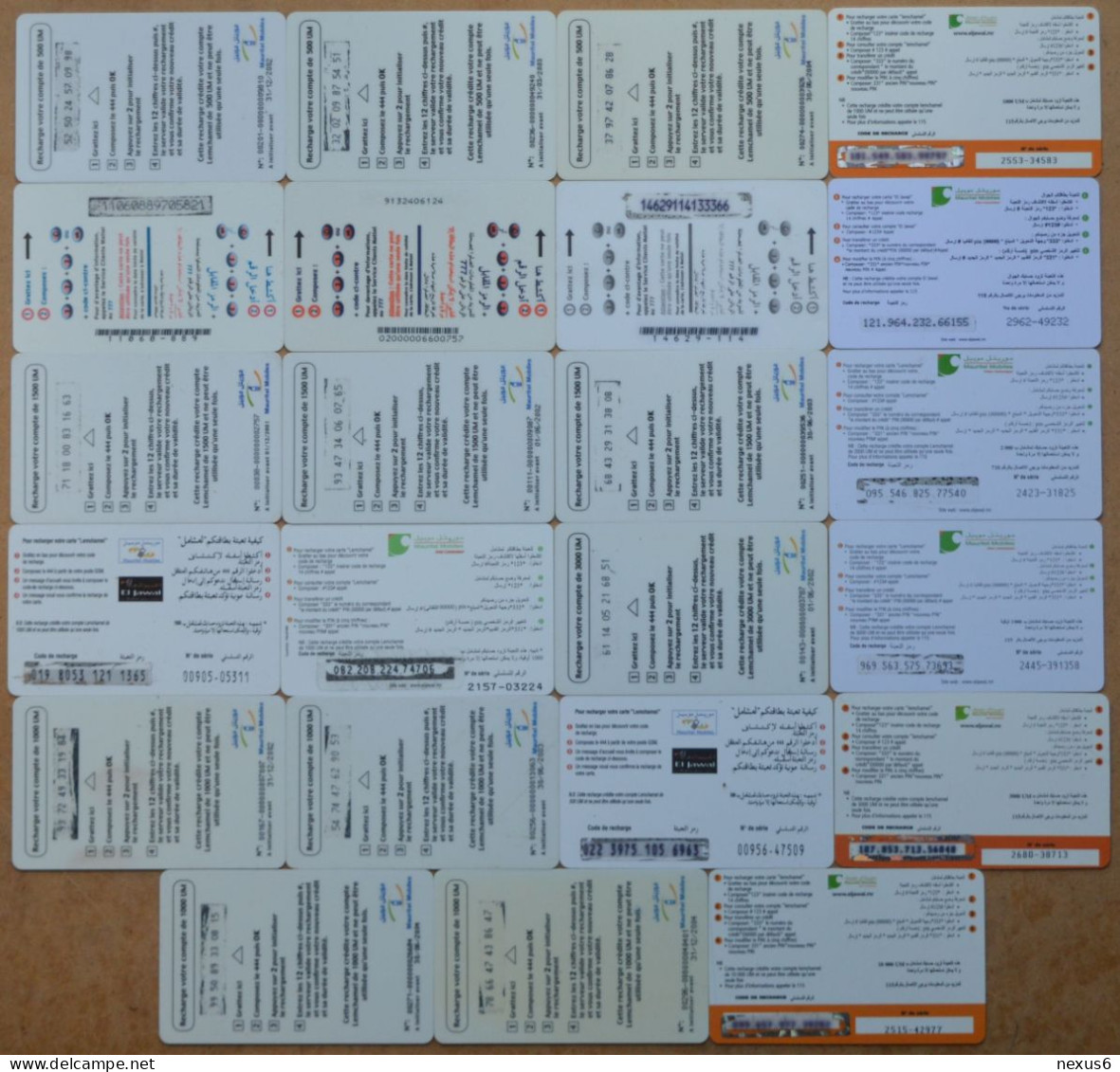 Mauritania - Lot 23 Different Prepaids, All Used (check Descr.) - Mauritanië