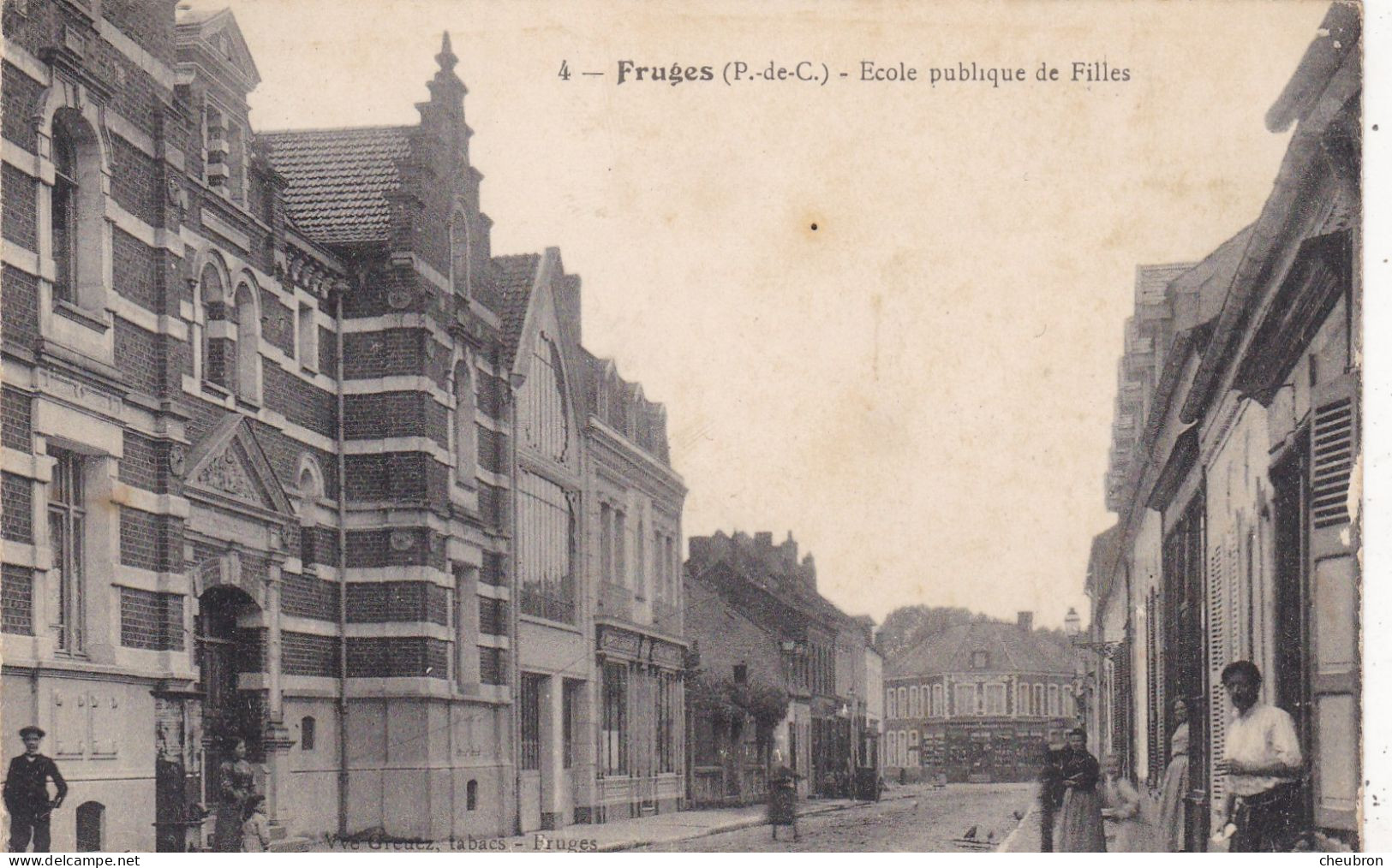 62. FRUGES. CPA. ECOLE PUBLIQUE DE FILLES. ANIMATION . ANNEE 1915 + TEXTE - Fruges