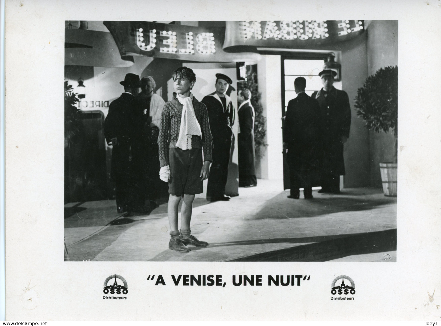 Série D Affiche Photo Du Film "A Venise Une Nuit" Avec Albert Préjean Et Marcel Mouloudji Enfant - Photos