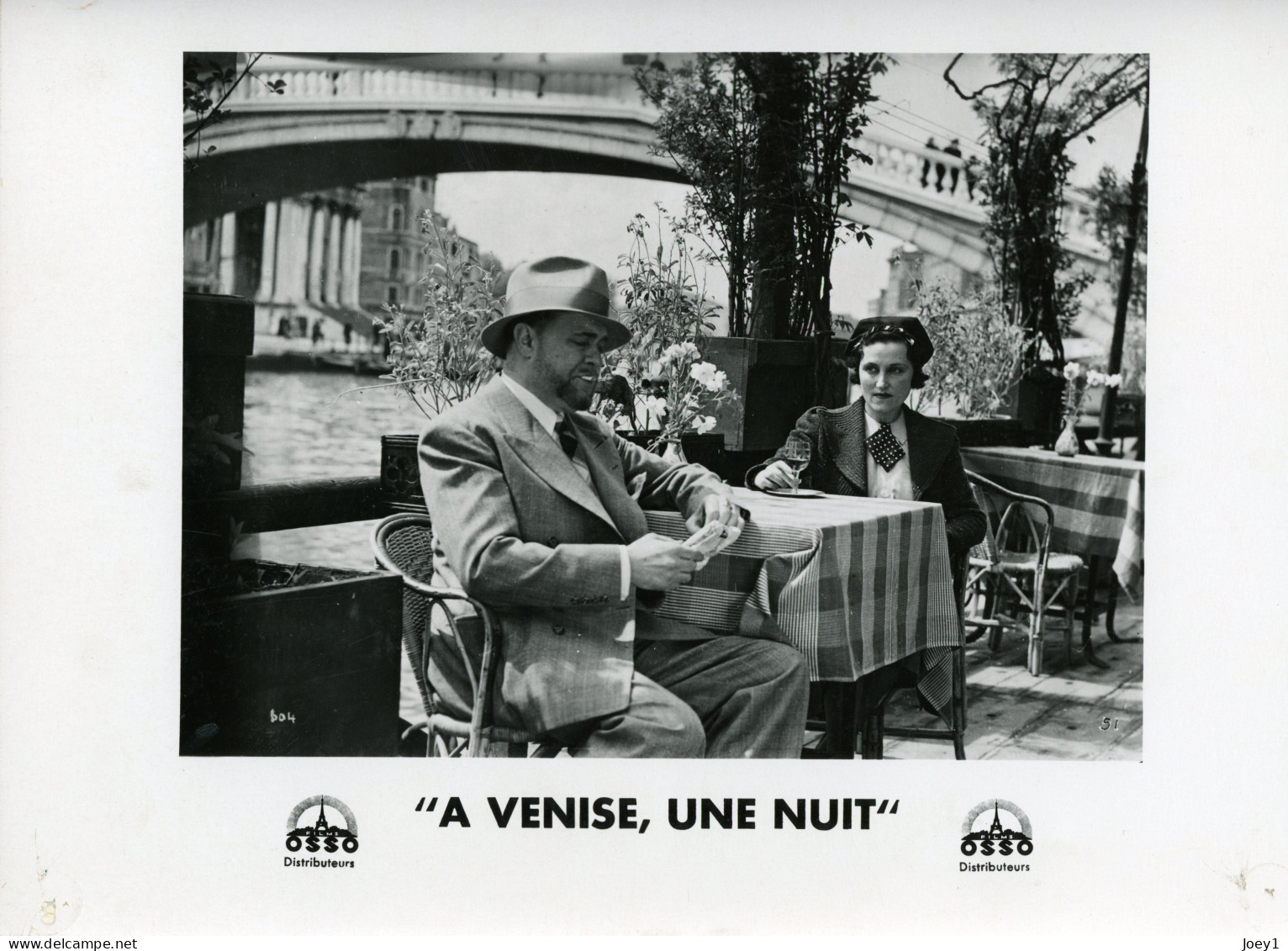 Série D Affiche Photo Du Film "A Venise Une Nuit" Avec Albert Préjean Et Marcel Mouloudji Enfant - Foto's