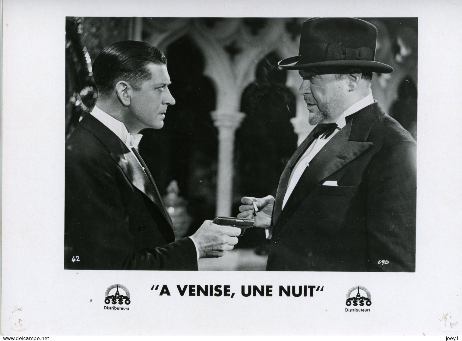 Série D Affiche Photo Du Film "A Venise Une Nuit" Avec Albert Préjean Et Marcel Mouloudji Enfant - Photographs