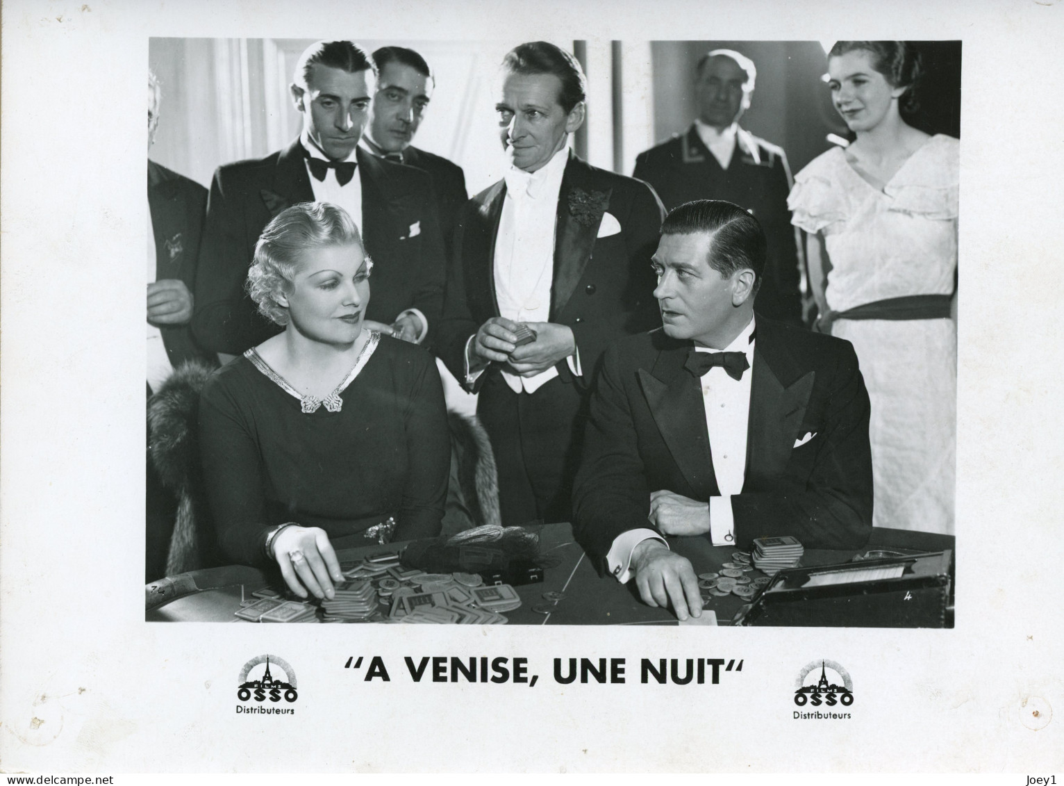 Série d affiche photo du film "A Venise une nuit" avec Albert Préjean et Marcel Mouloudji enfant