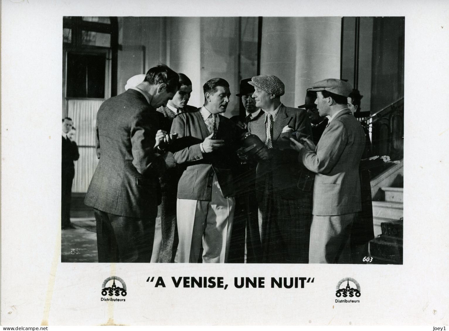 Série d affiche photo du film "A Venise une nuit" avec Albert Préjean et Marcel Mouloudji enfant