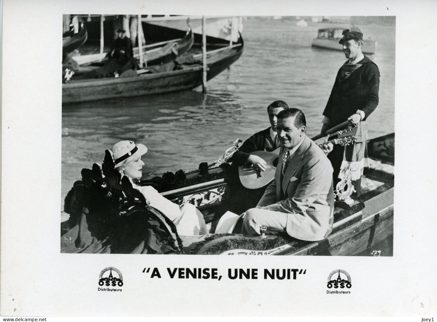 Série d affiche photo du film "A Venise une nuit" avec Albert Préjean et Marcel Mouloudji enfant