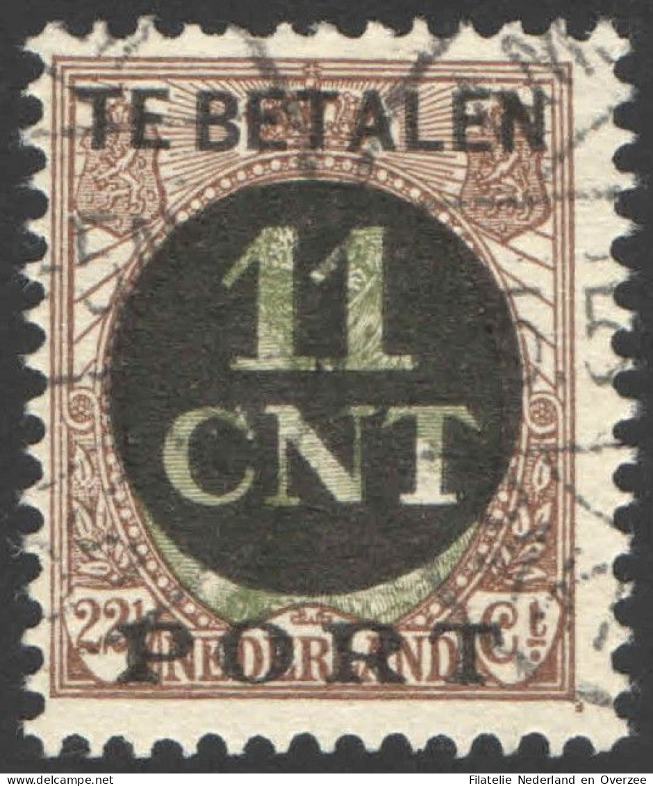 Nederland 1924 Postpakket-verrekenzegel 1A Gestempeld/used Tanding/Perforation 12 1/2 - Sonstige & Ohne Zuordnung