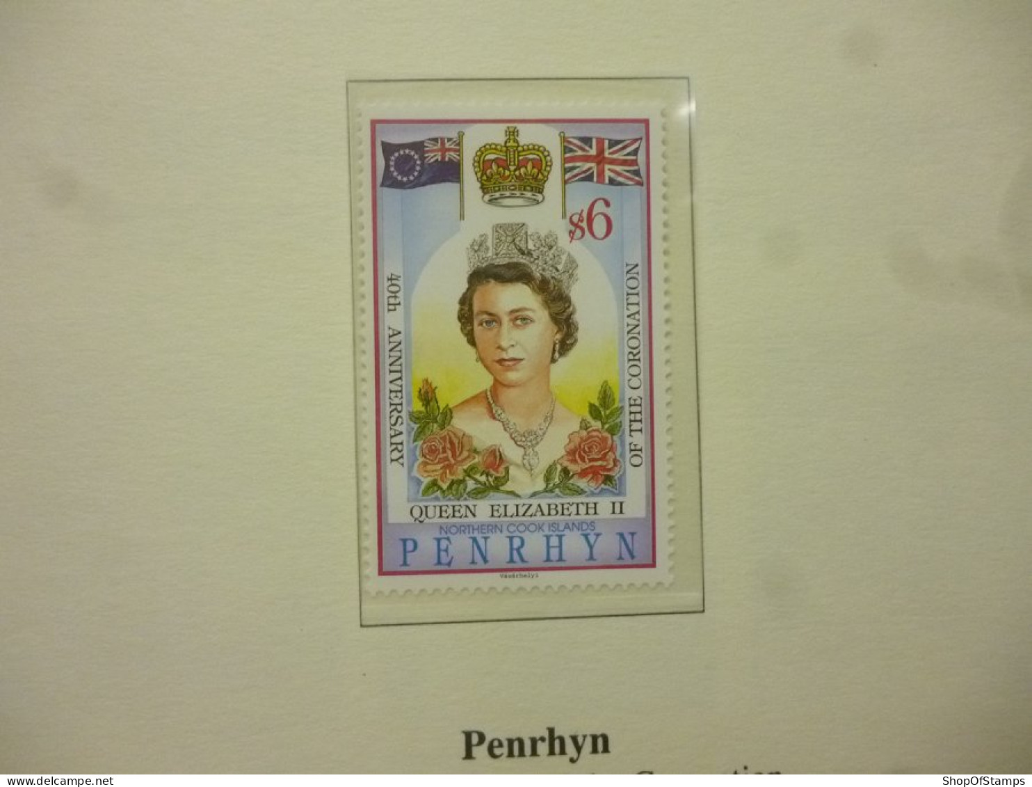 PENRHYN 40TH ANNIVERSARY CORONATION MINT STAMPS - Penrhyn