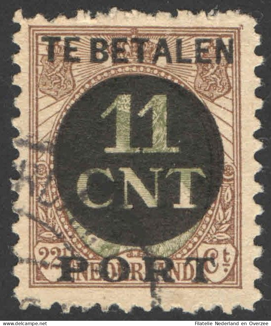 Nederland 1924 Postpakket-verrekenzegel 1B Gestempeld/used Tanding/Perforation 11 1/2 X 11 Plaatfout PM13 - Sonstige & Ohne Zuordnung