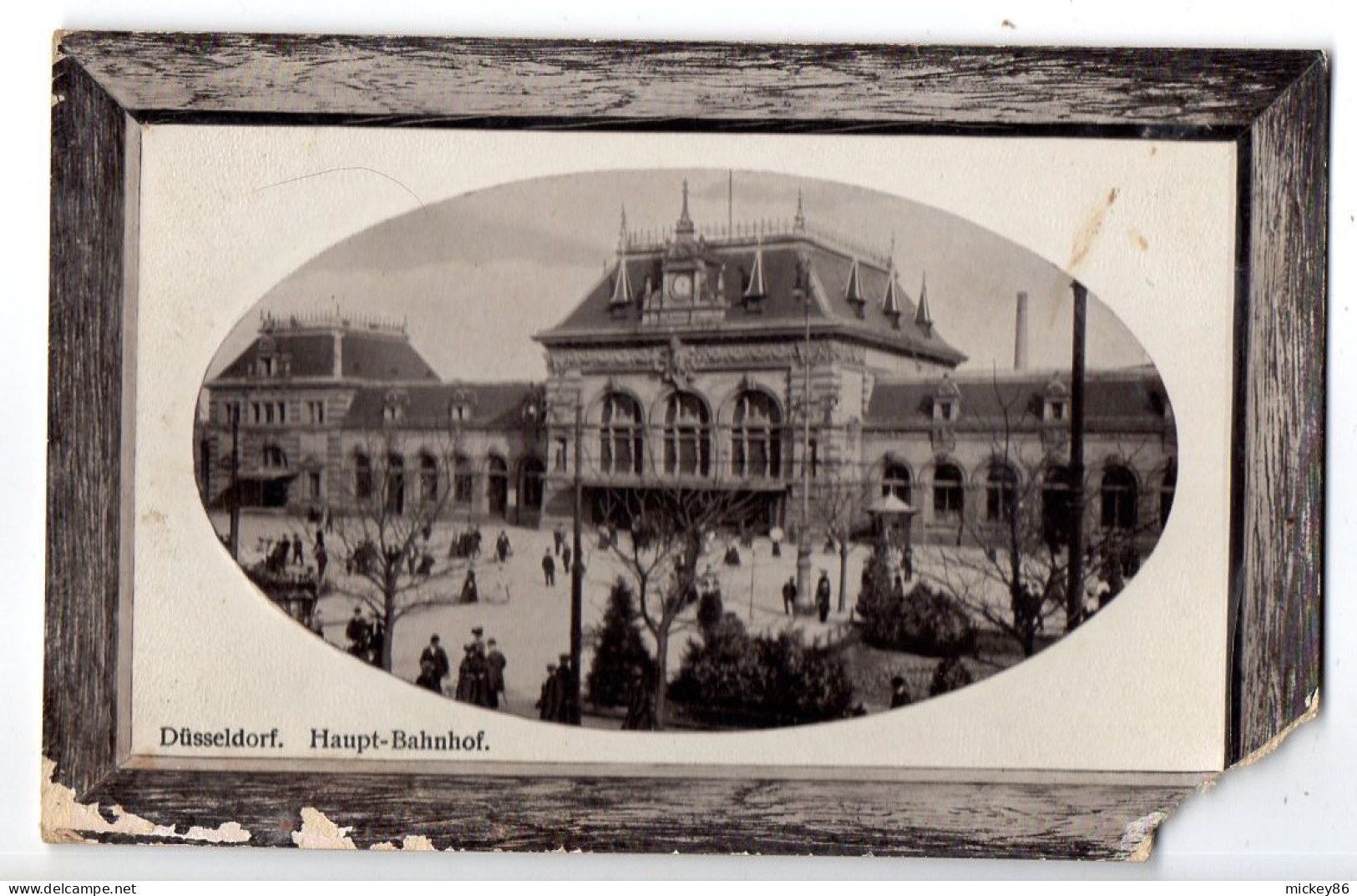Allemagne --DUESSELDORF--1910--Haupt-Bahnhof  (animée) ..carte Abimée...timbre...cachet - Duesseldorf