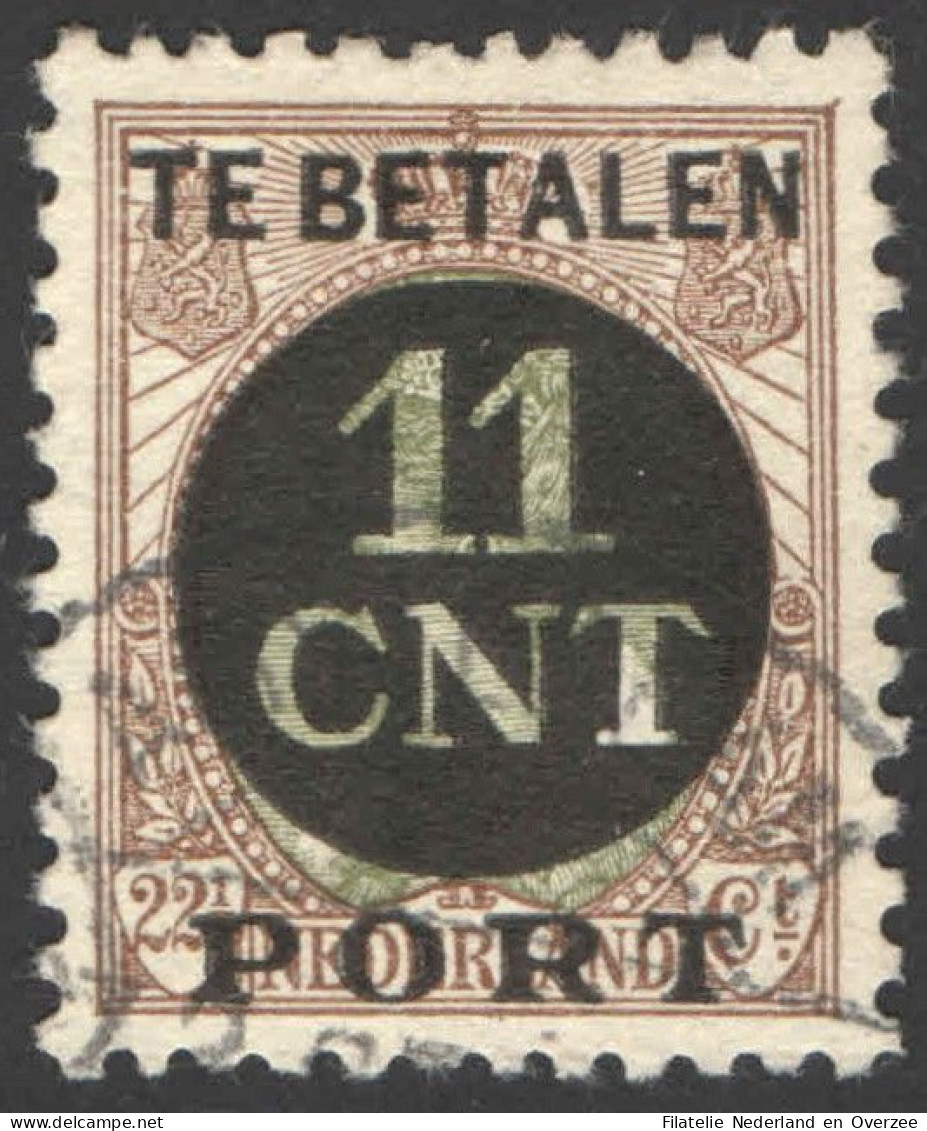 Nederland 1924 Postpakket-verrekenzegel 1B Gestempeld/used Tanding/Perforation 11 1/2 X 11 Plaatfout PM13 - Autres & Non Classés