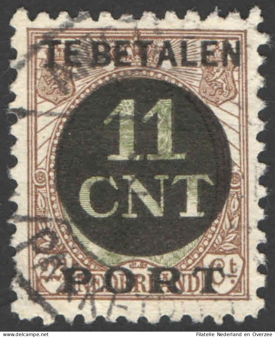 Nederland 1924 Postpakket-verrekenzegel 1B Gestempeld/used Tanding/Perforation 11 1/2 X 11 Plaatfout PM13 - Autres & Non Classés