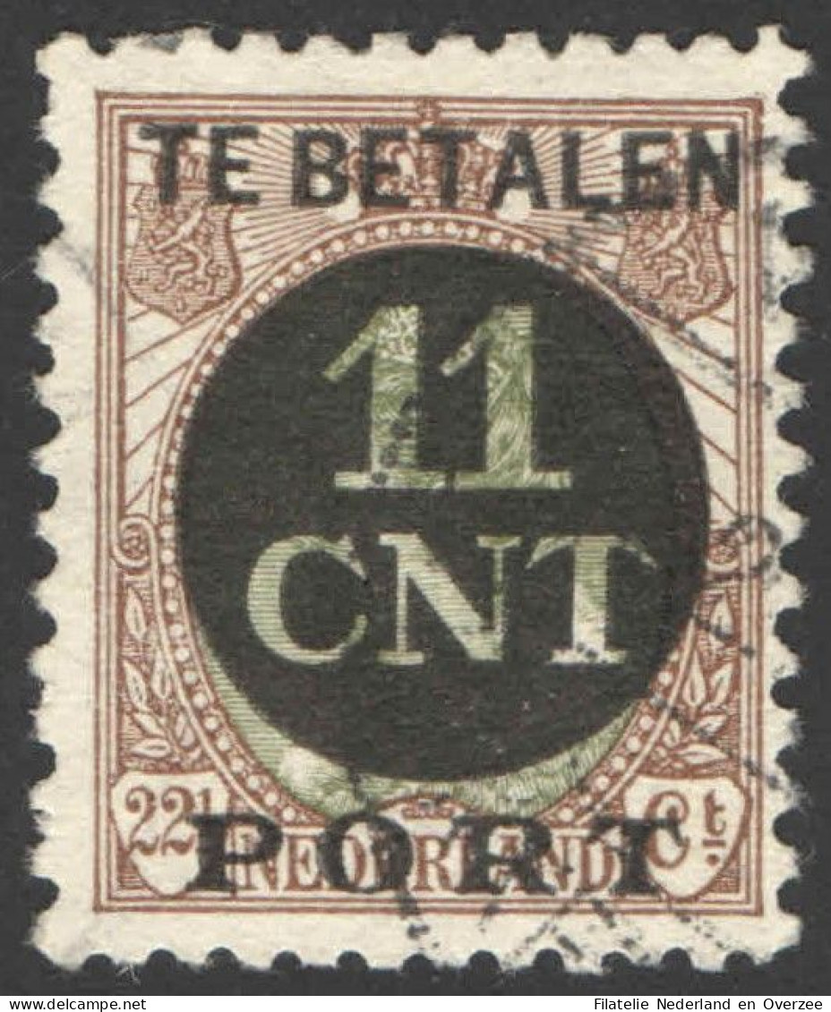 Nederland 1924 Postpakket-verrekenzegel 1B Gestempeld/used Tanding/Perforation 11 1/2 X 11 Plaatfout PM13 - Andere & Zonder Classificatie