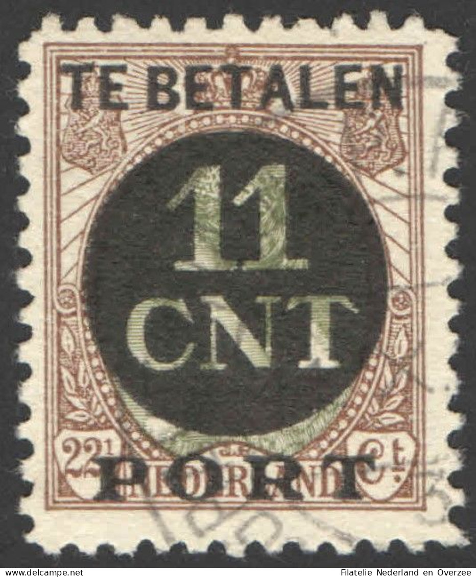 Nederland 1924 Postpakket-verrekenzegel 1B Gestempeld/used Tanding/Perforation 11 1/2 X 11 Plaatfout PM13 - Sonstige & Ohne Zuordnung